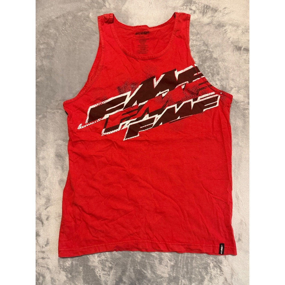 FMF Racing Tank Top Mens Large Red Graphic Print Motocross Tee